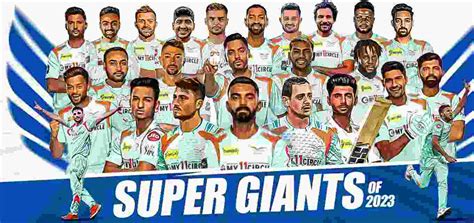Lucknow Super Giants 2023 Players List & Stats .